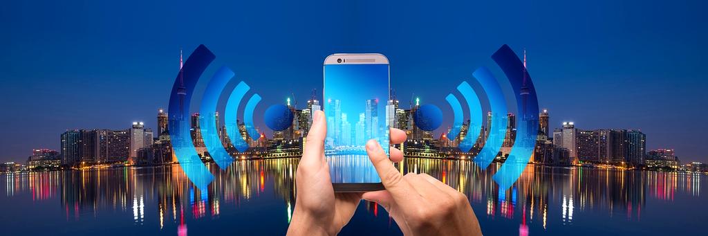 Modern smart home with connected devices and wireless networking setup